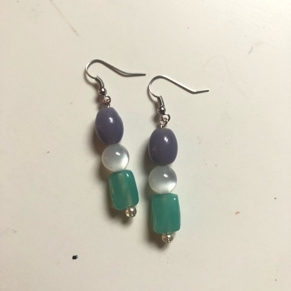 glass bead dangly earrings!